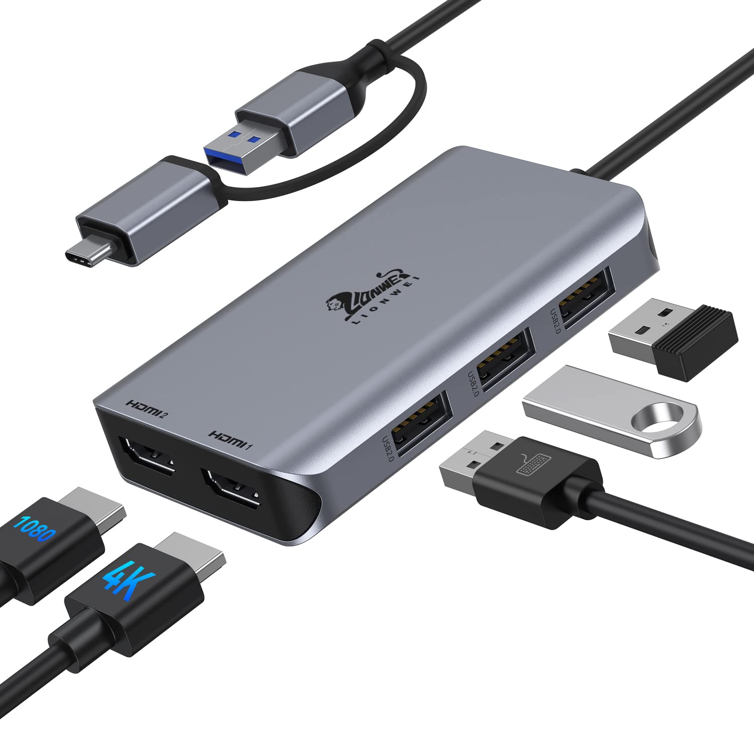 Docking Station USB 3.0 - Doppio HDMI e 3 Porte USB