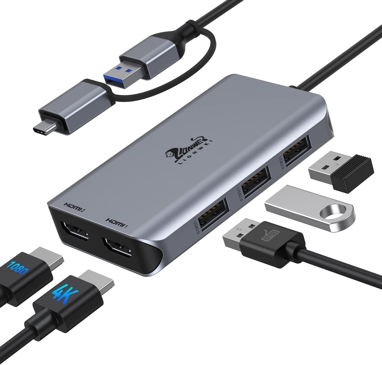 Docking Station USB 3.0 - Doppio HDMI e 3 Porte USB - immagine 1