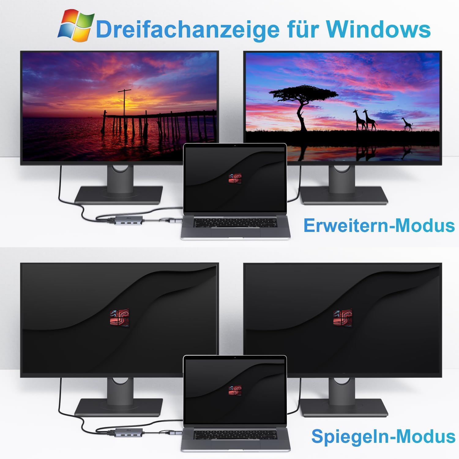 Docking Station USB 3.0 - Doppio HDMI e 3 Porte USB - immagine 5