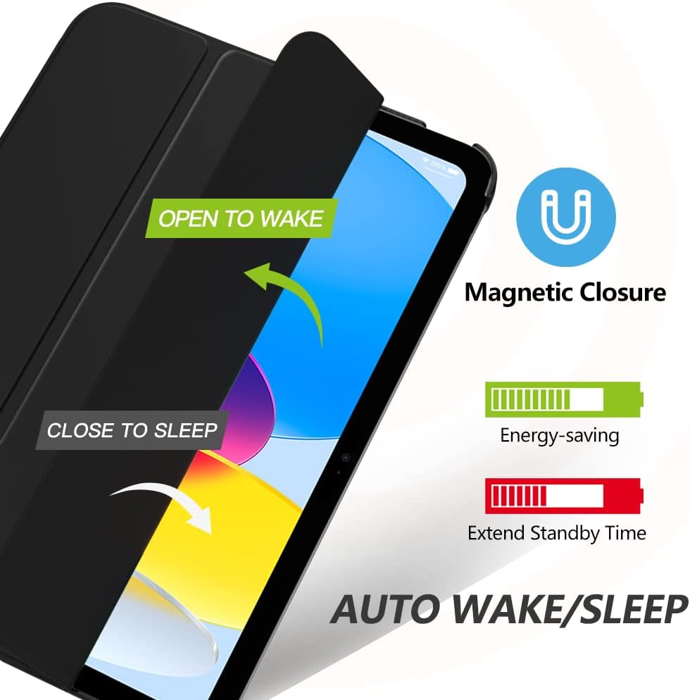 Moko Cover Custodia iPad 11a Gen 2025 / 10a Gen 2022, Nero - immagine 4