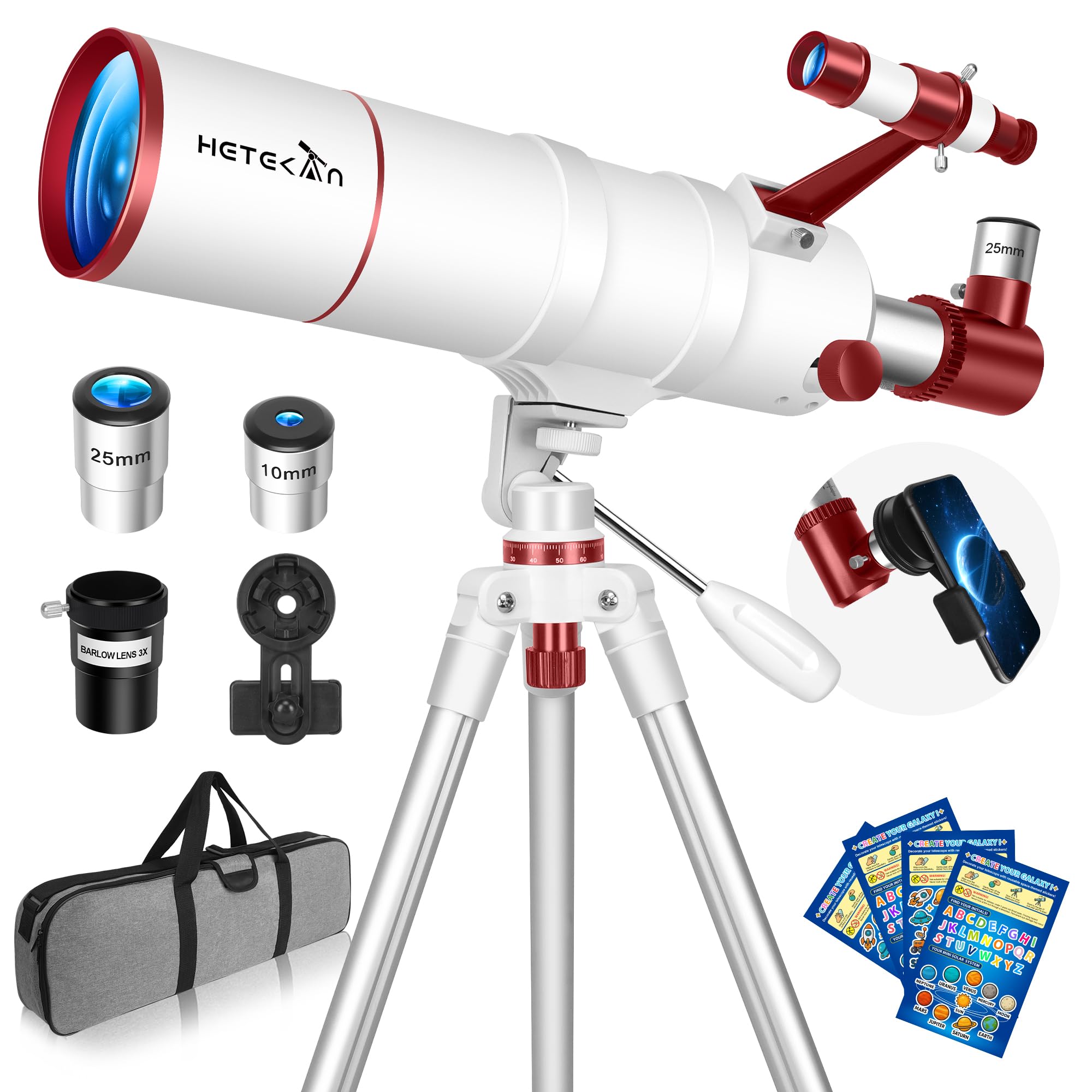 Telescopio Rifrattore Portatile 90mm/550mm per Adulti e Bambini
