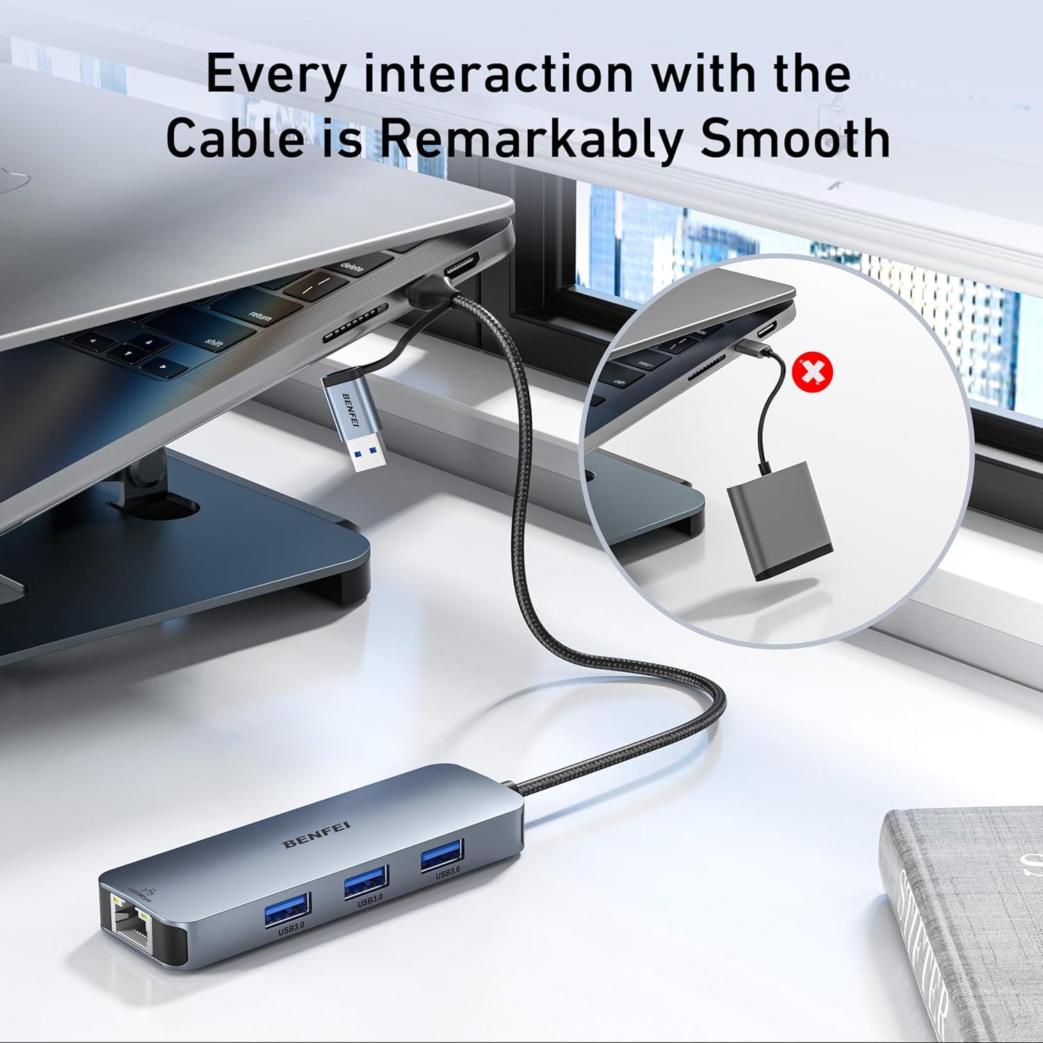 Benfei Adattatore USB C USB 3.0 Ethernet - immagine 3