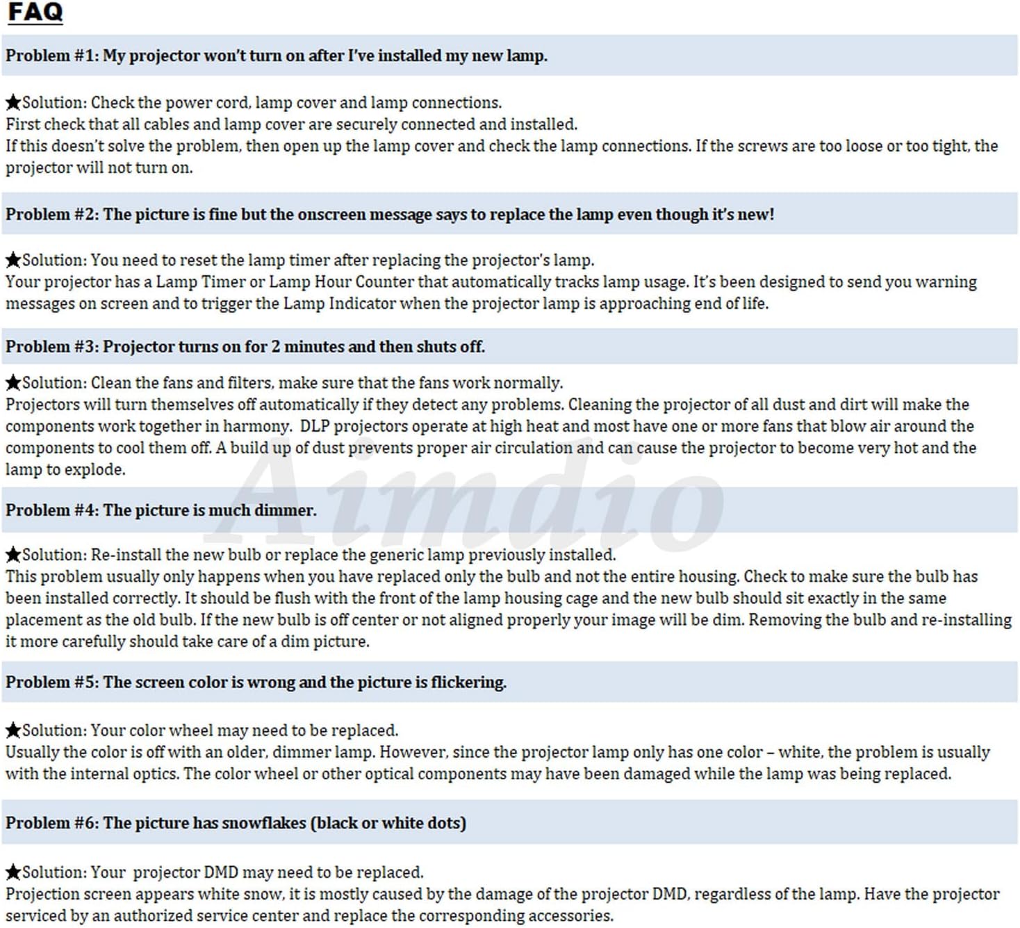 Aimdio NP32LP - Lampada Proiettore per NEC NP-UM301W - immagine 8