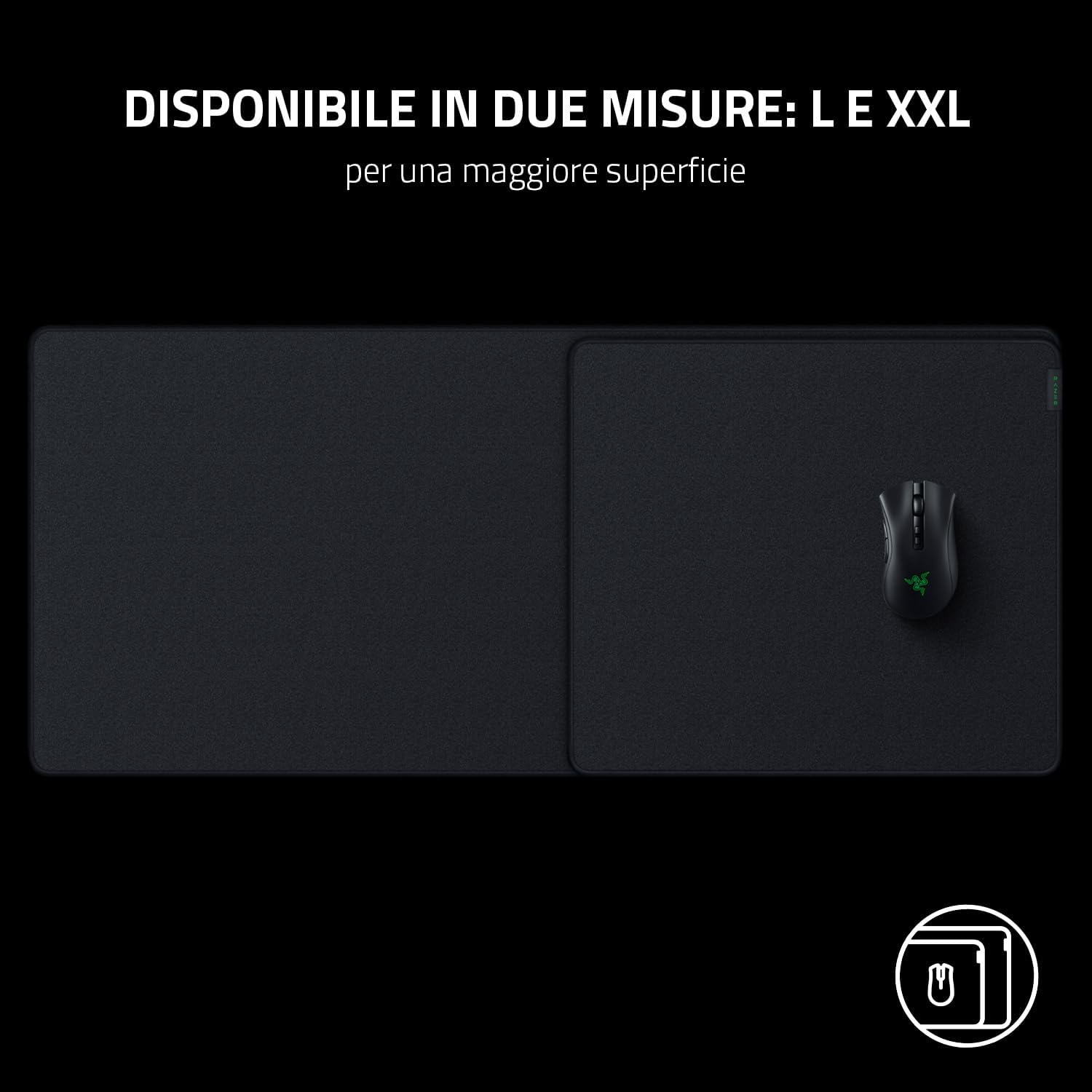 Razer Strider L - Tappetino Mouse Ibrido, Nero - immagine 8