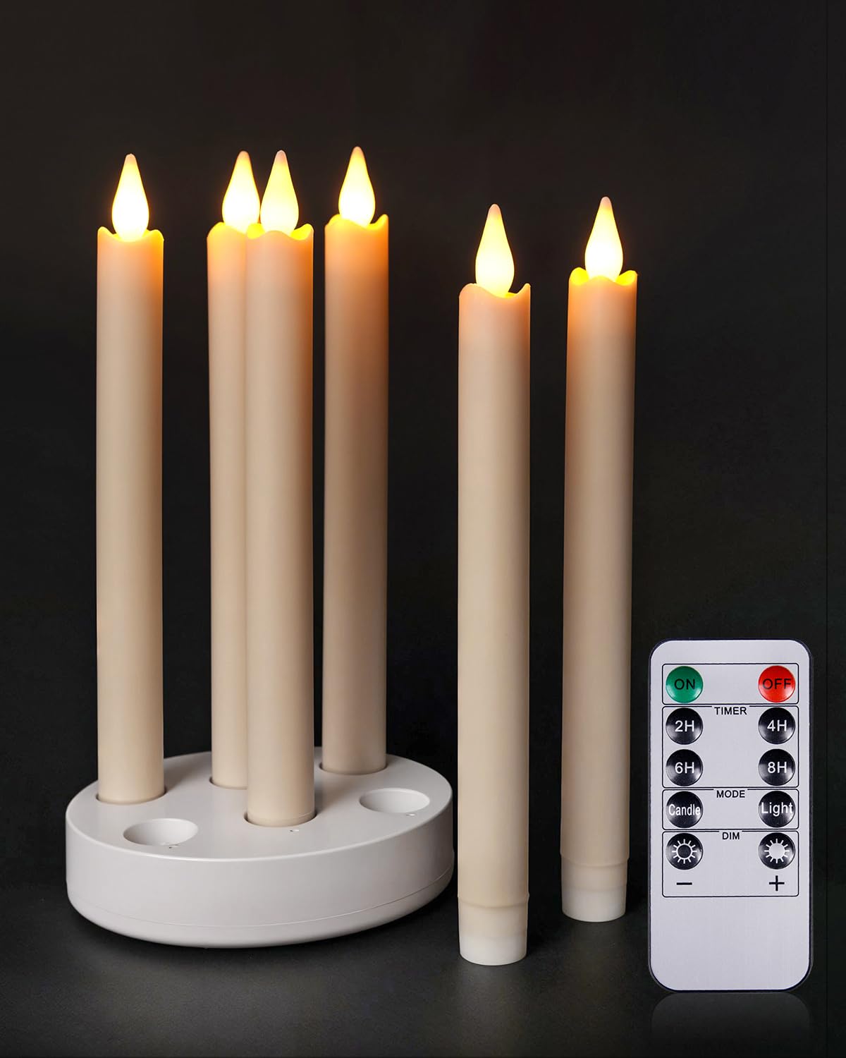 Candele LED Ricaricabili con Telecomando - Set 6 Pezzi