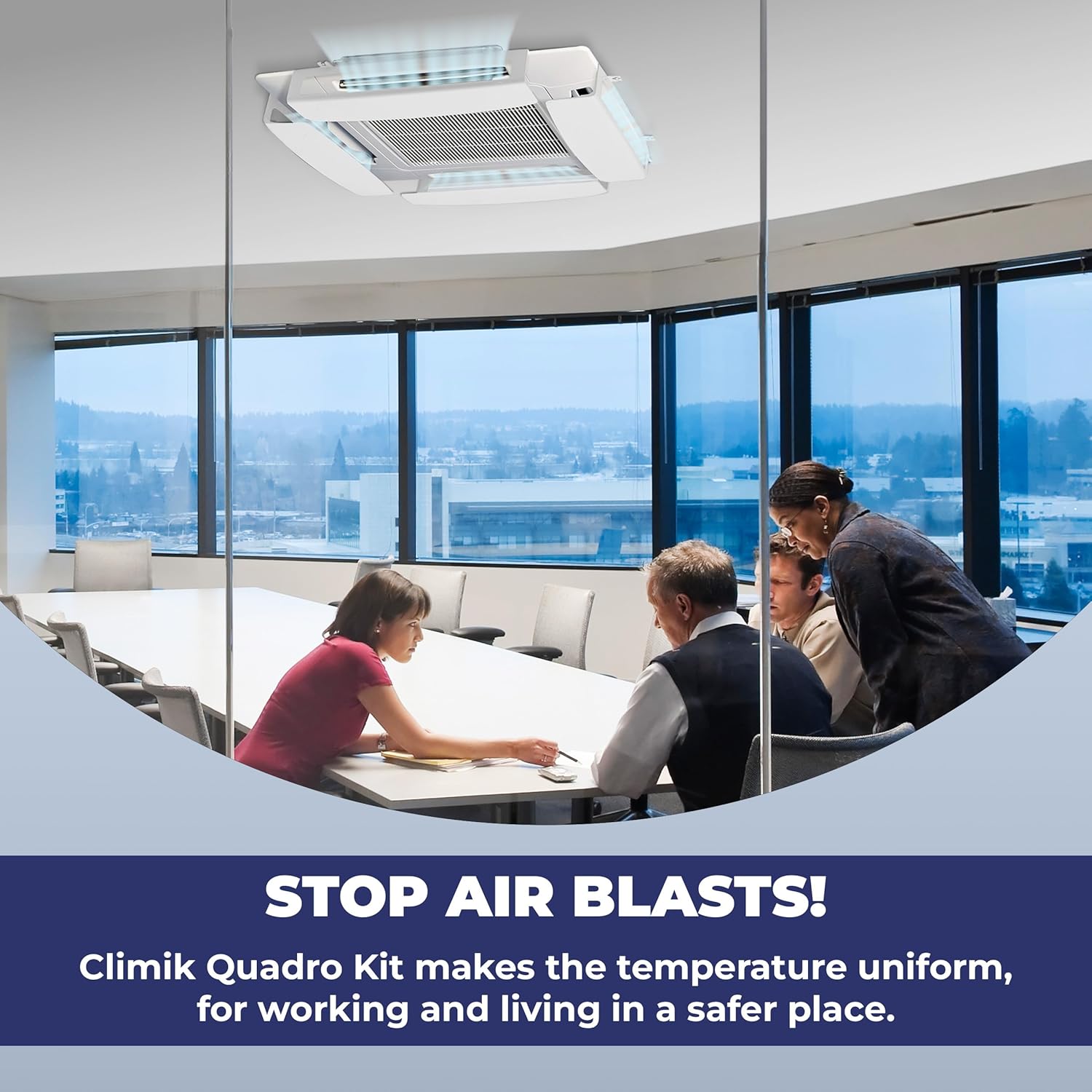 CLIMIK QUADRO - Set 4 Deflettori per Condizionatore a Cassette - immagine 4