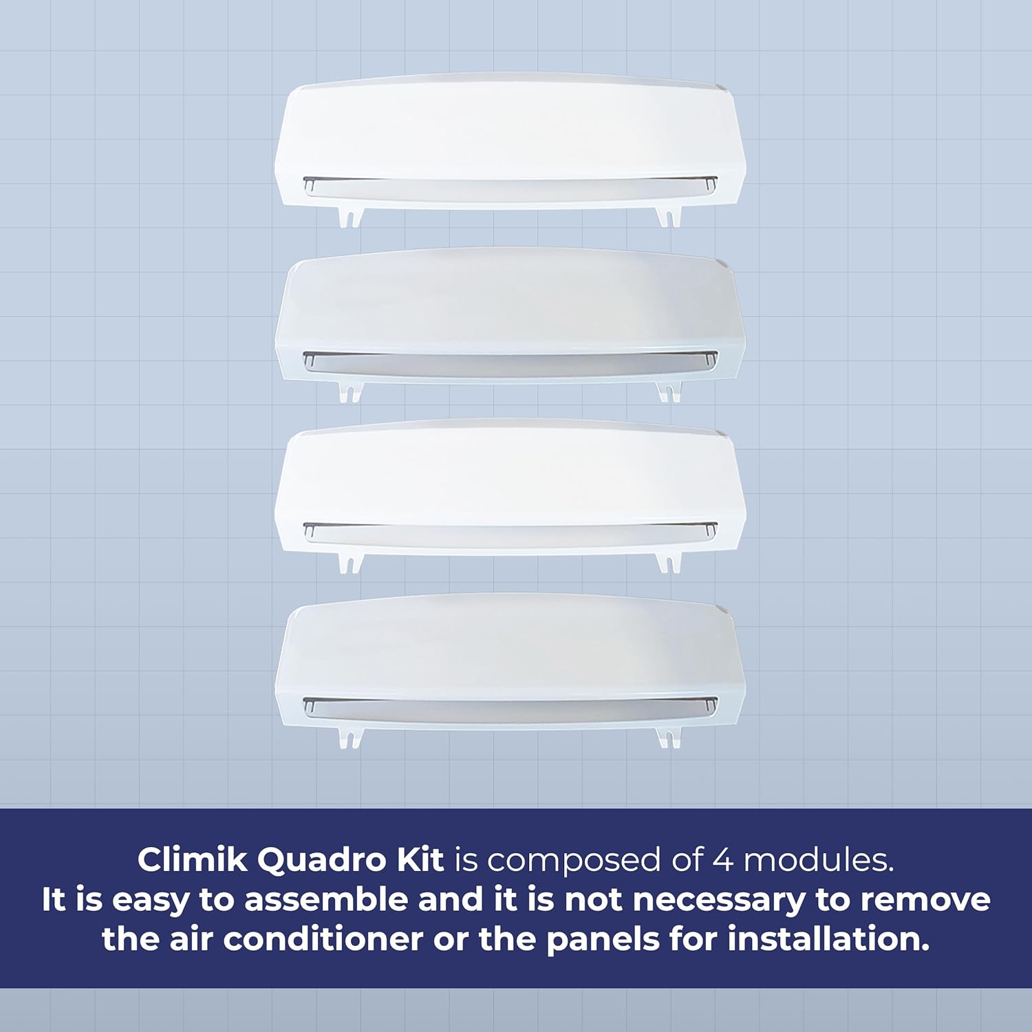 CLIMIK QUADRO - Set 4 Deflettori per Condizionatore a Cassette - immagine 6