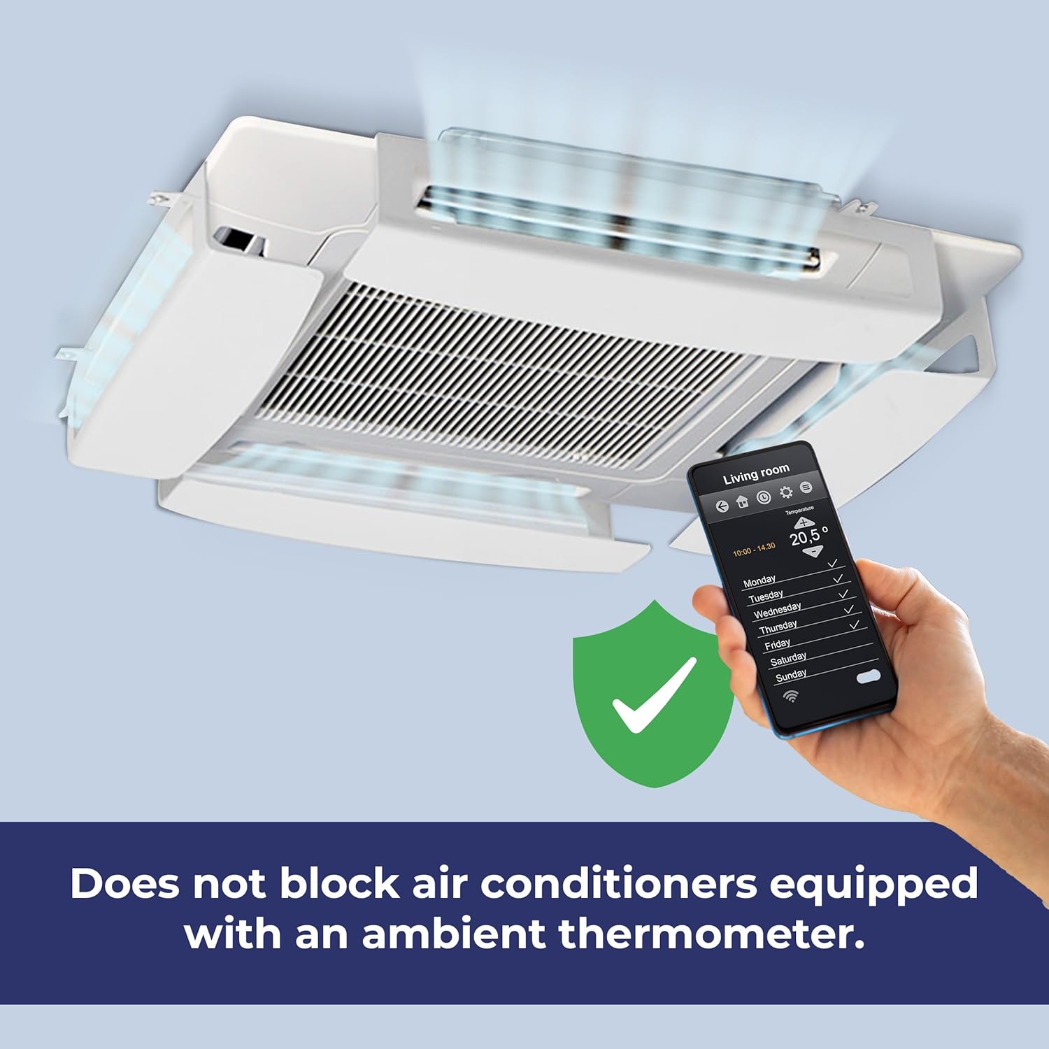 CLIMIK QUADRO - Set 4 Deflettori per Condizionatore a Cassette - immagine 7