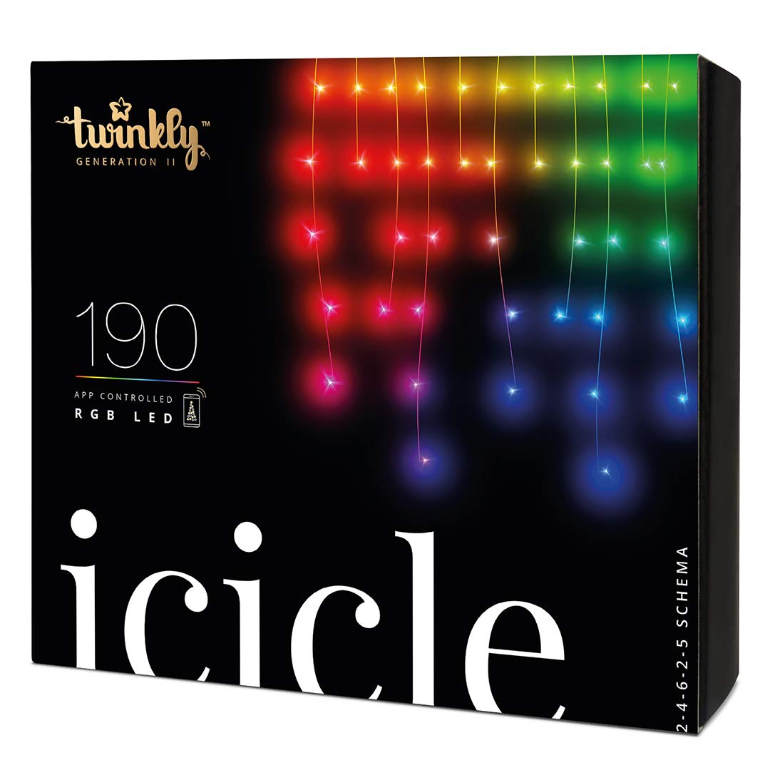 Twinkly Icicle 190 LED RGB - Luci a Cascata 5.5m