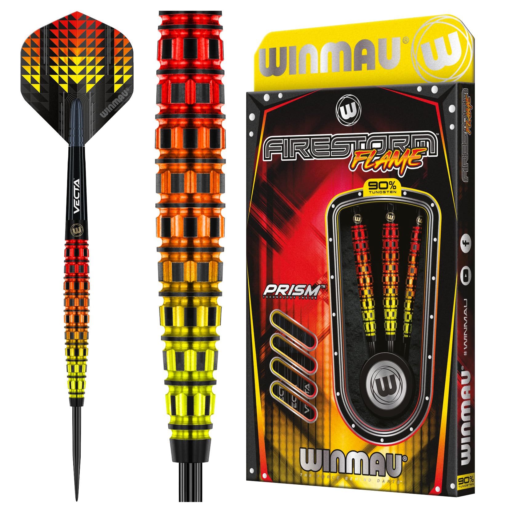 Winmau Firestorm Flame - Set Freccette Professionali