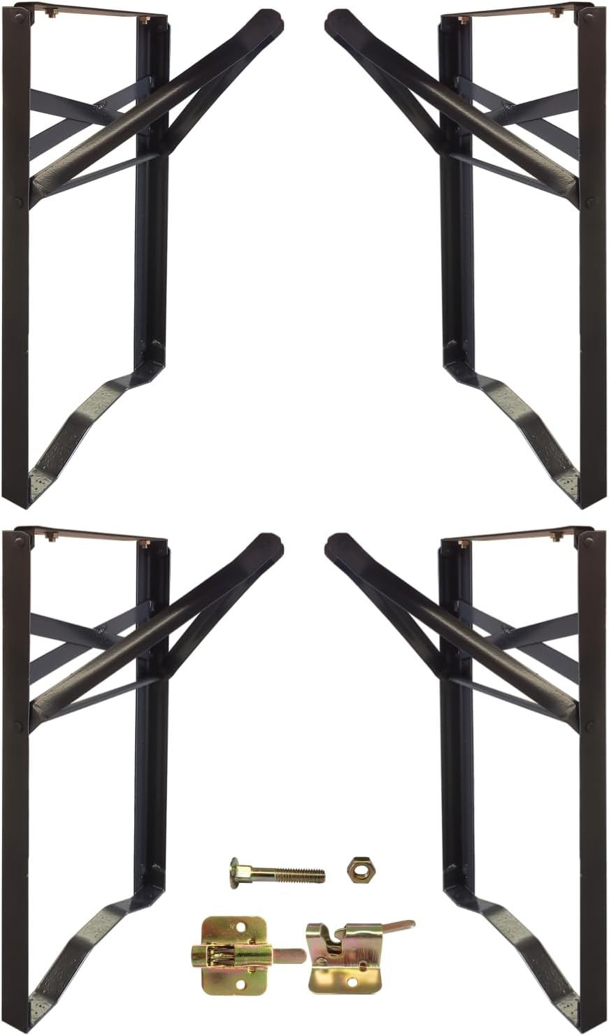 Vigormat Gambe di Ricambio per Panca Set Birreria, Nero