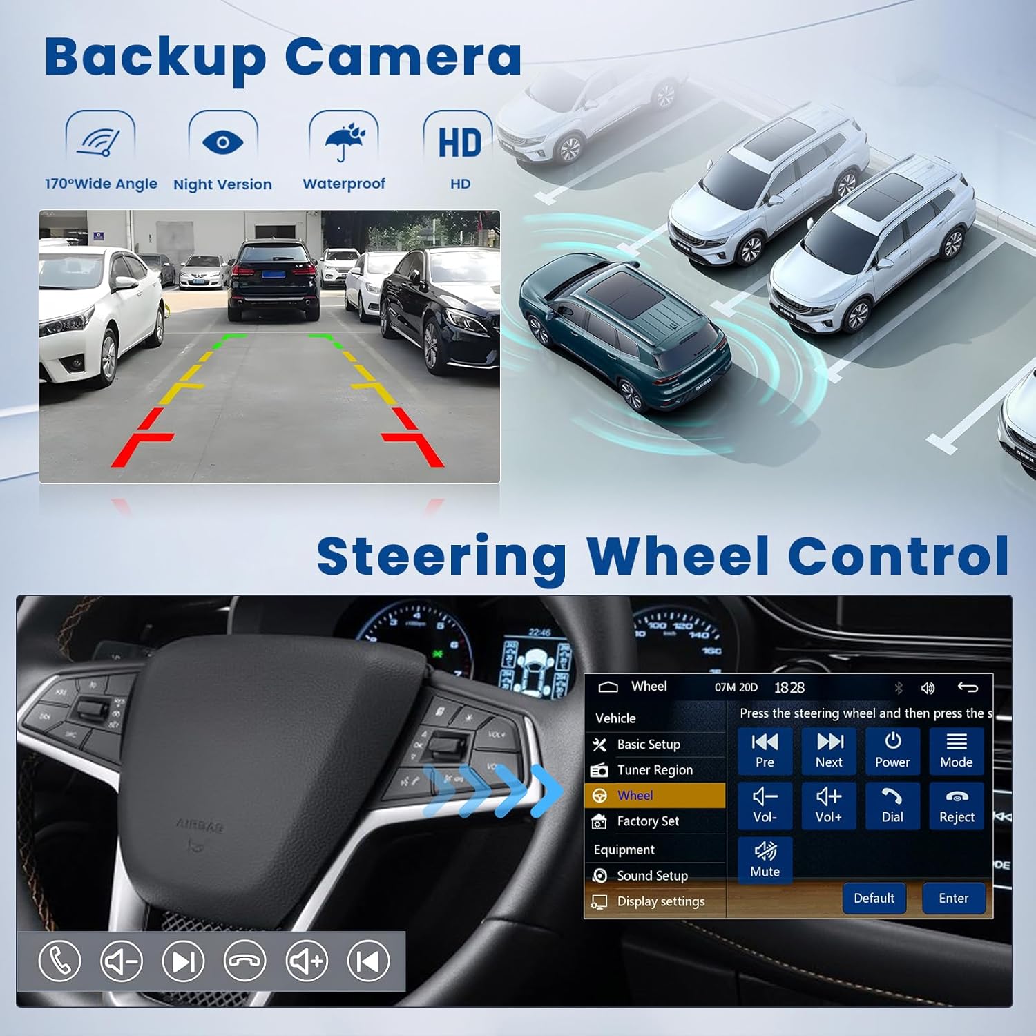 Hikity Autoradio 1 Din con Wired Carplay Android Auto - immagine 4