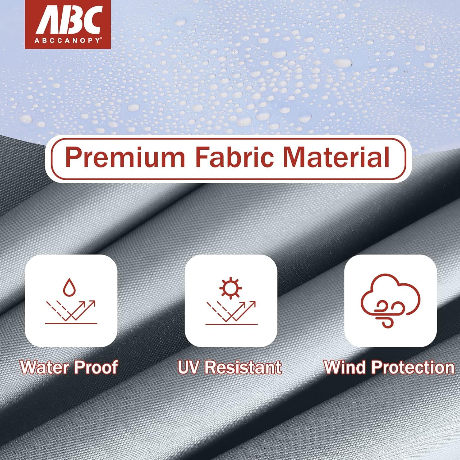 Abccanopy Pannelli Laterali di Ricambio per Gazebo 3m, Grigio - immagine 4