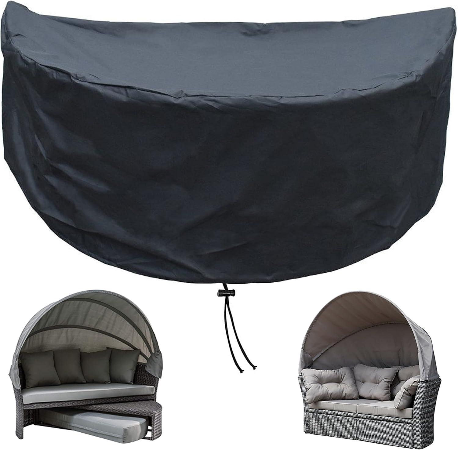 KEKAFU Copertura Isola Prendisole Semicerchio 420D, Nero