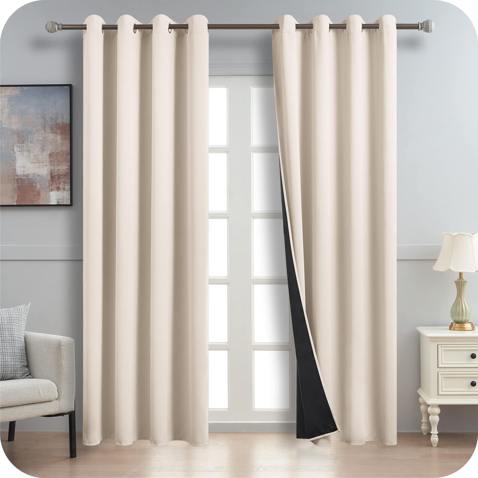 Mrtrees Tende Termiche Isolanti 140x200cm, Beige