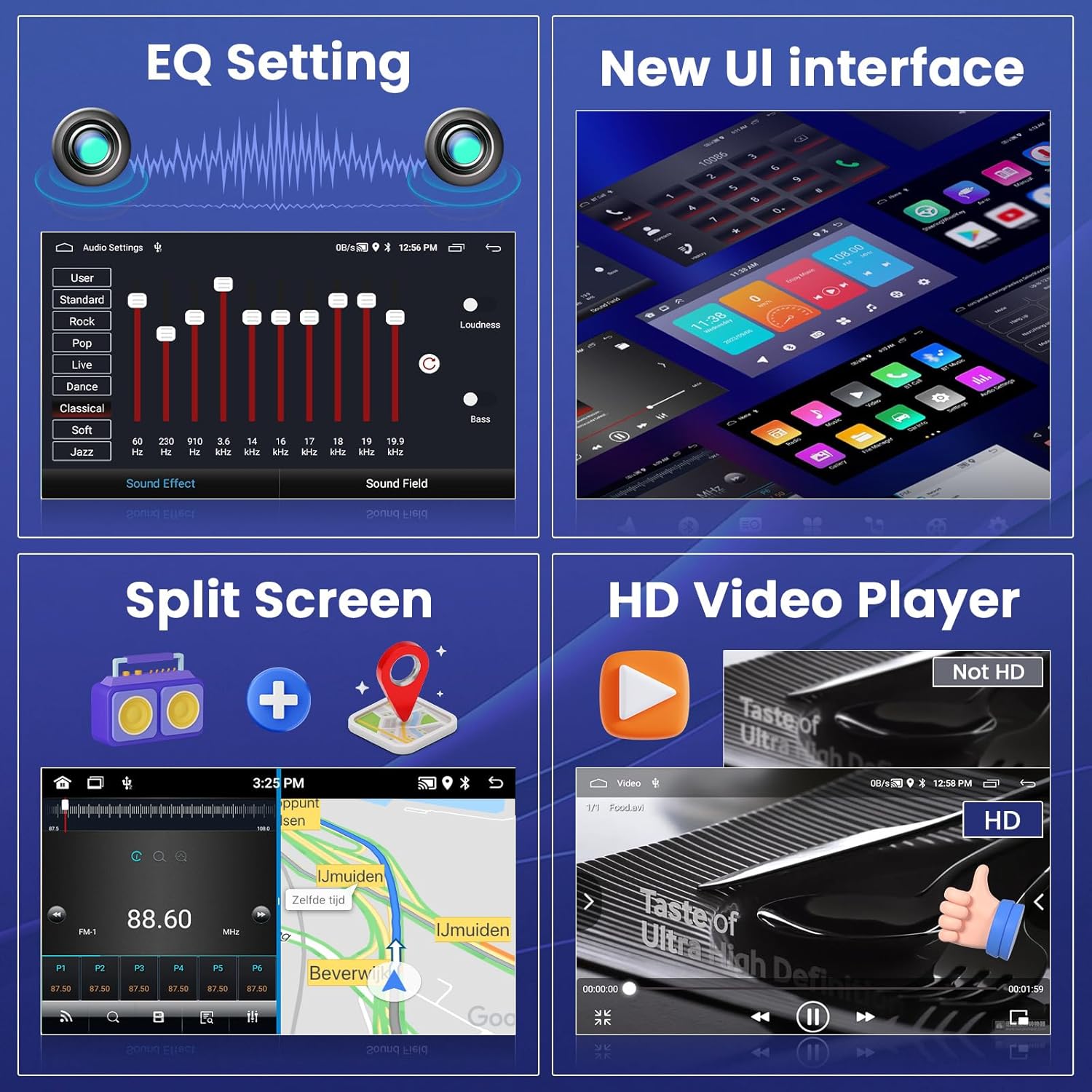 Hikity Android 13 Autoradio 7" per Peugeot/Citroen - immagine 5