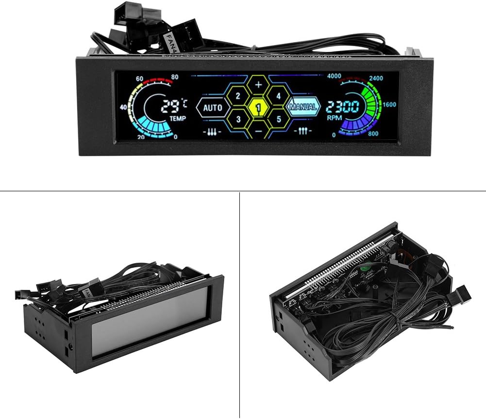 Regolatore Velocità 5 Ventole PC con Display LCD - immagine 2