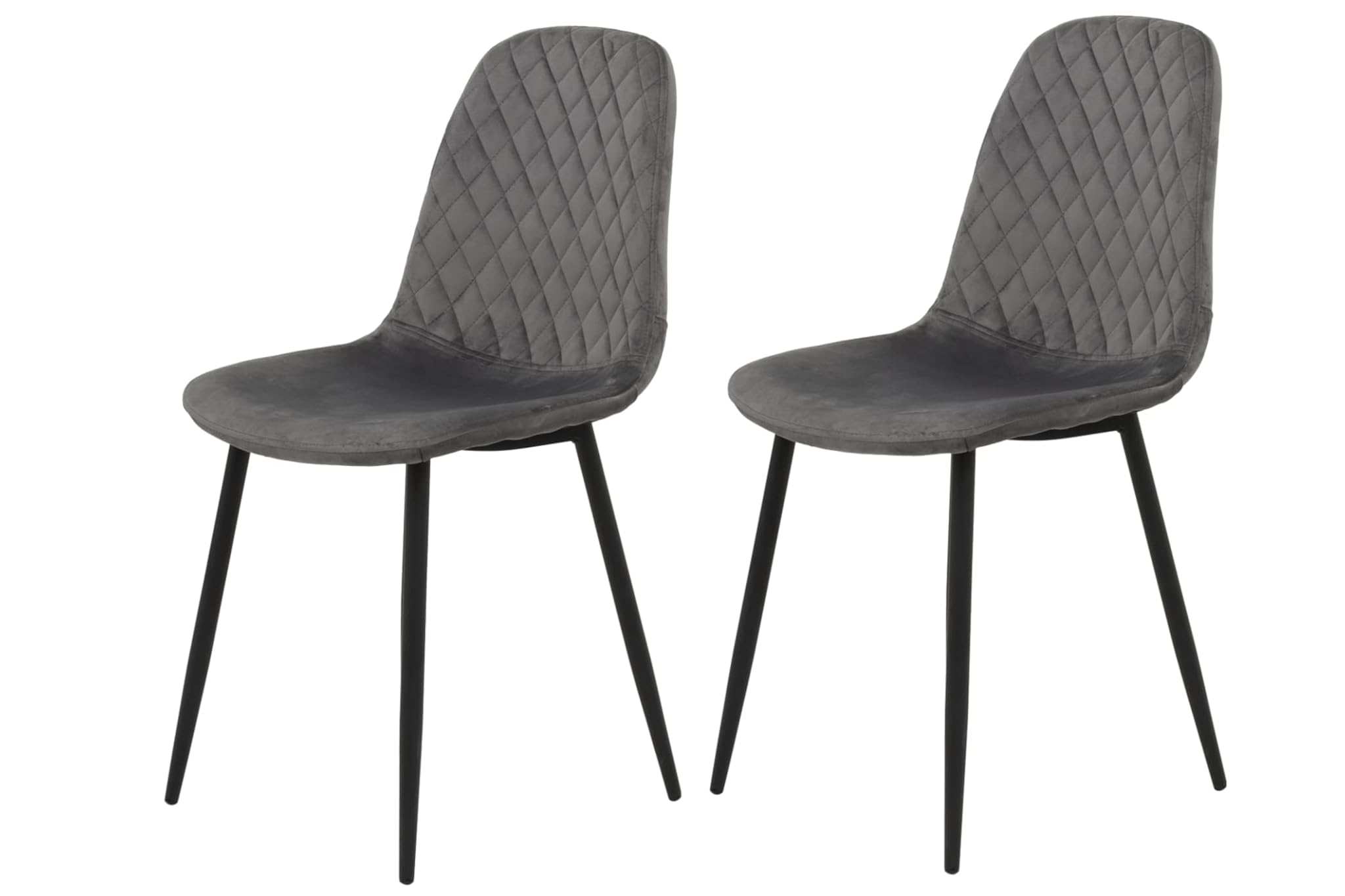 Hela Tische Mira Set 2 Sedie Cucina/Sala Pranzo Velluto Grigio