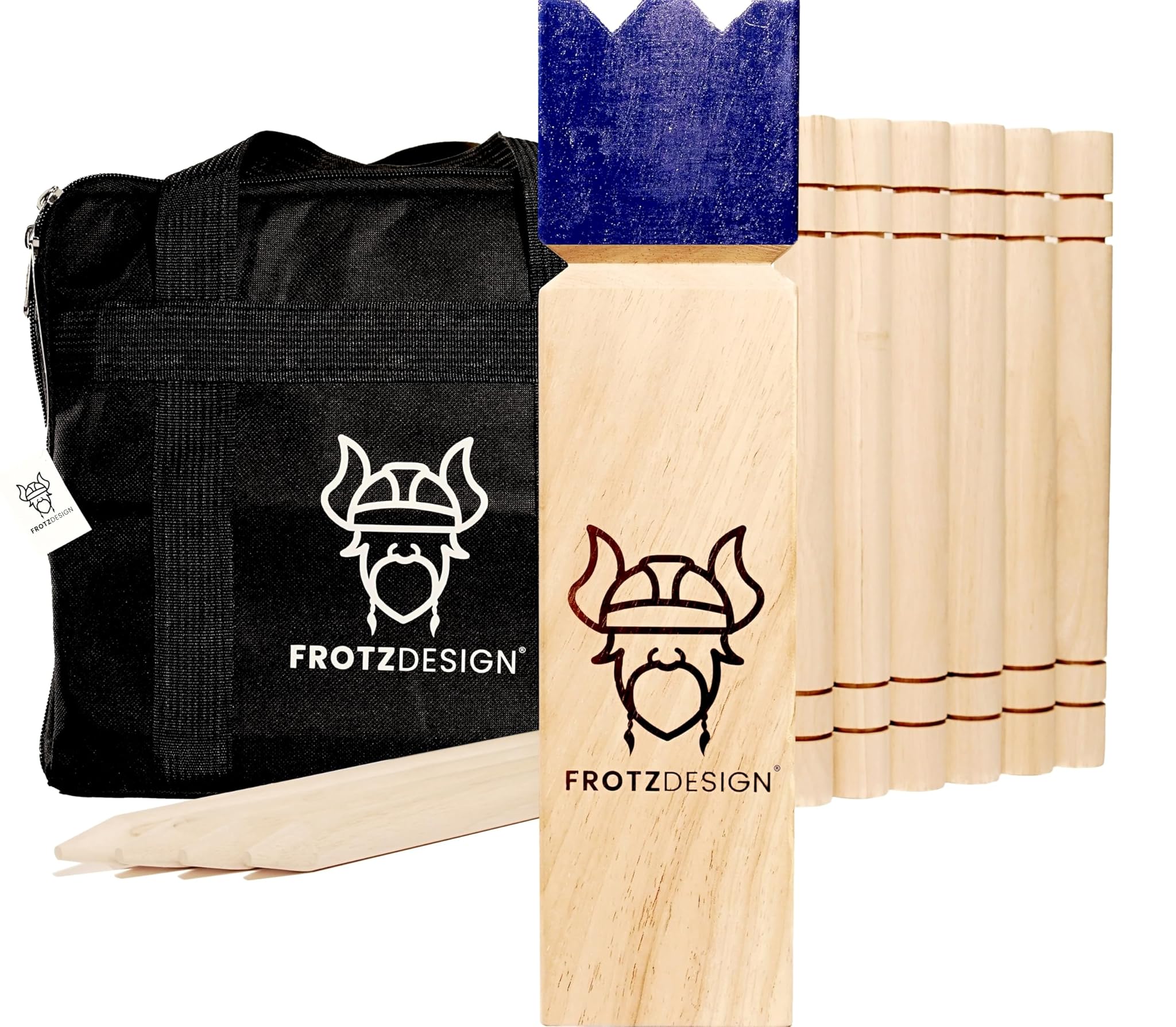 FrotzDesign® Kubb - Gioco Vichingo Royal Blue Premium