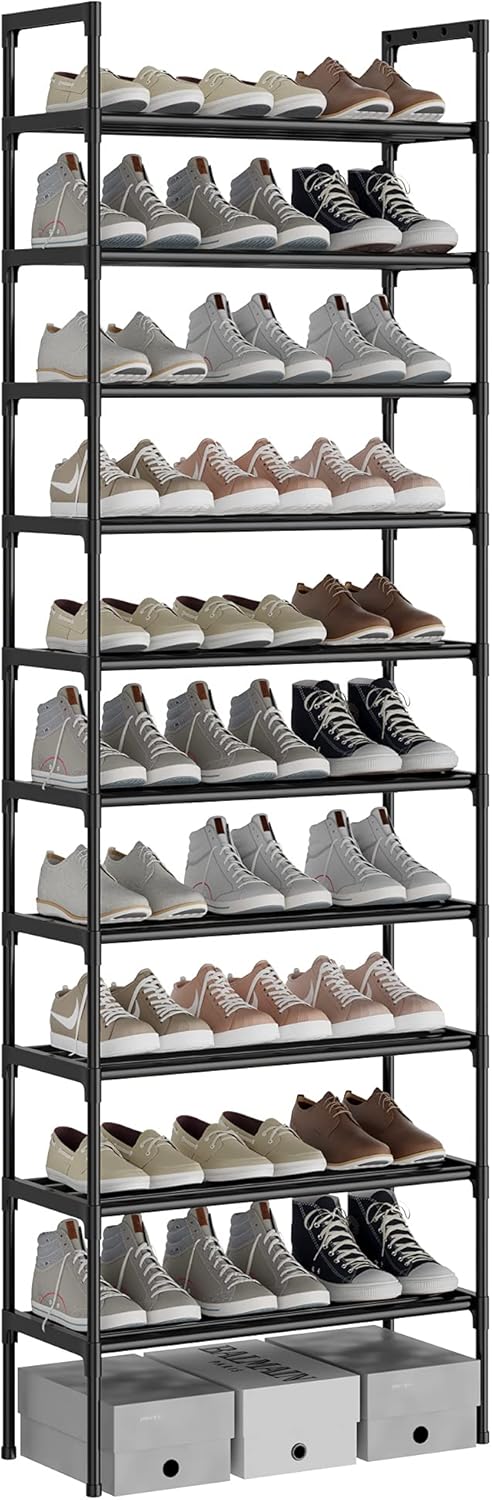 Acornfort S-538 Scarpiera 10 Ripiani, Nero