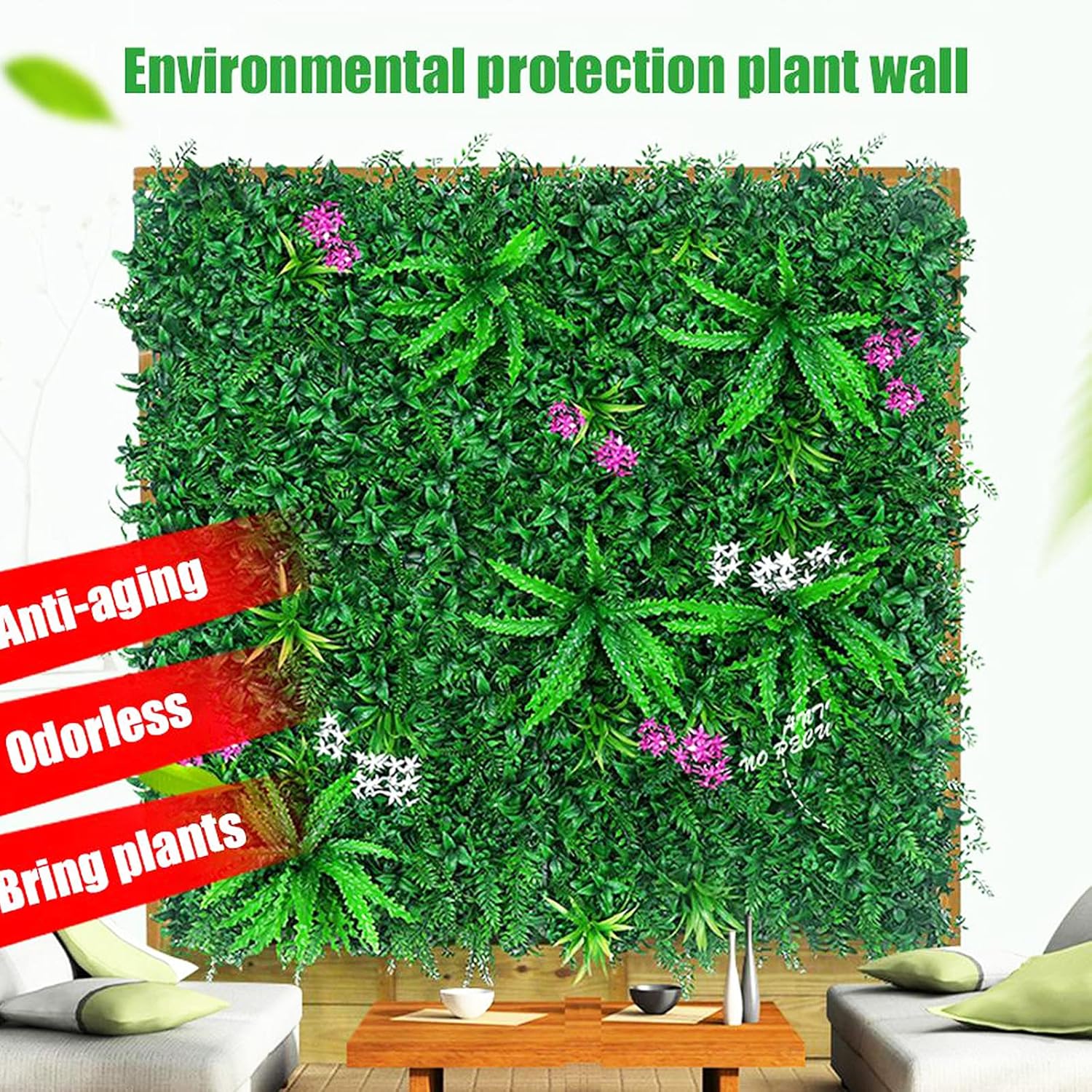 Ssiepe Artificiale 60x40 cm (Green-B) - immagine 3