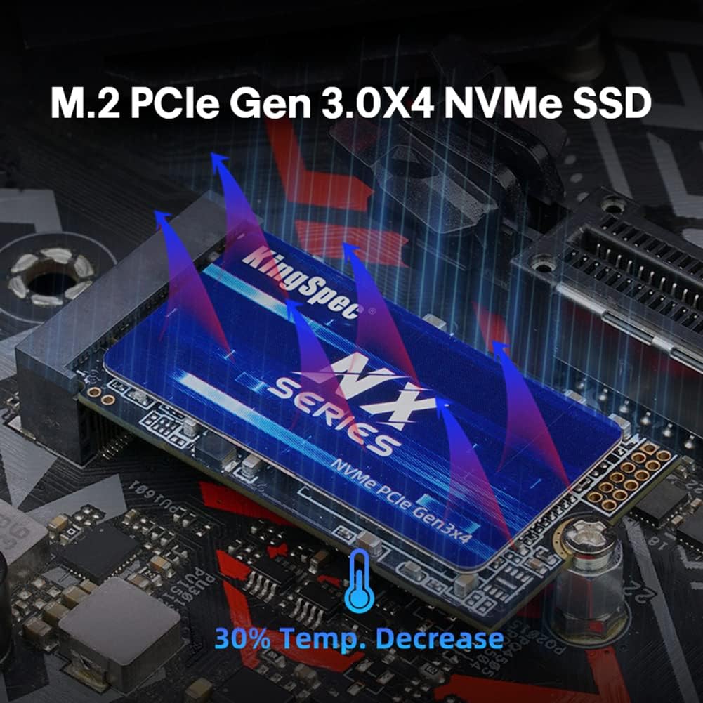 Kingspec 512GB M.2 2242 SSD PCIe 3.0 NVMe - immagine 3
