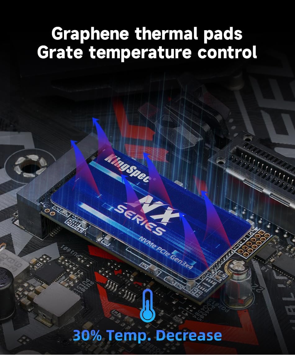 Kingspec 512GB M.2 2242 SSD PCIe 3.0 NVMe - immagine 5