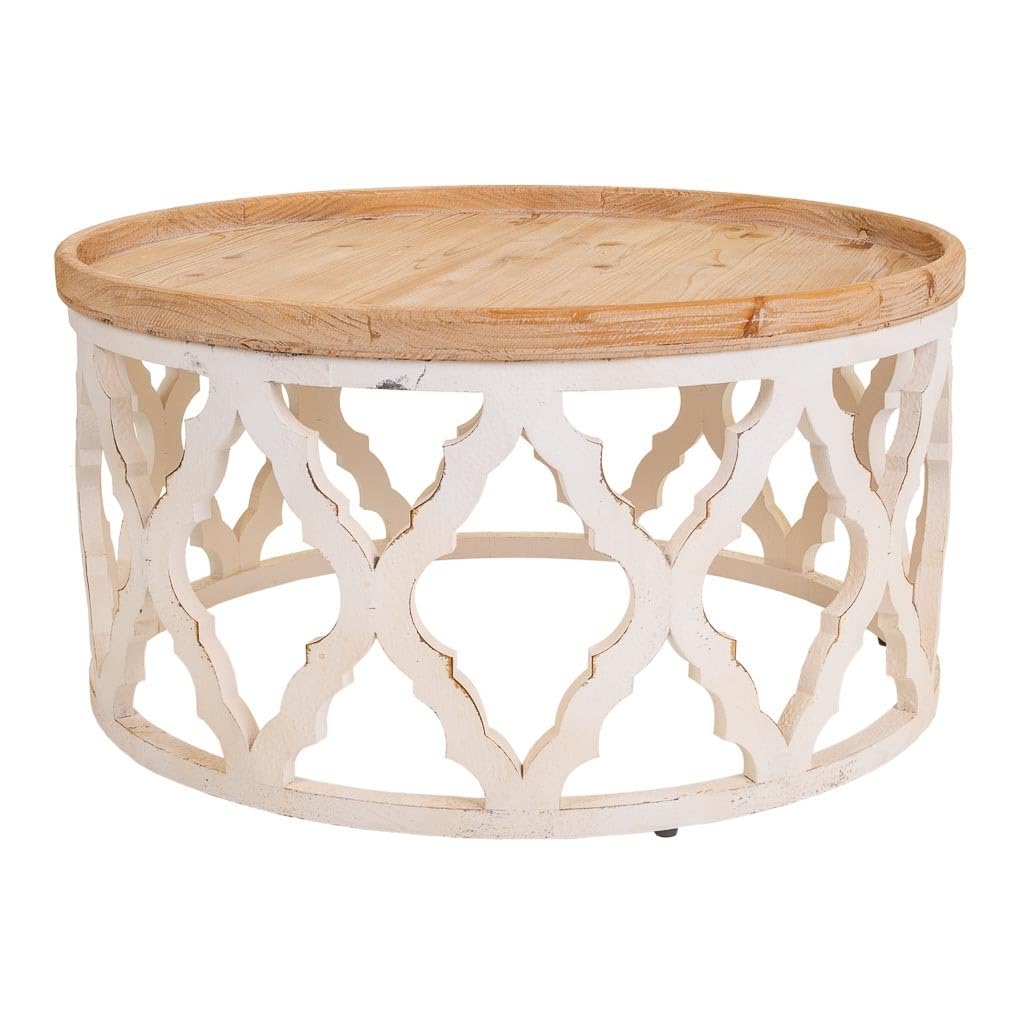 Mesa de centro de madera tallada