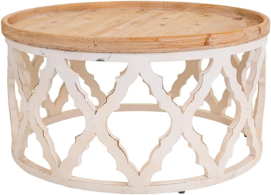 Mesa de centro de madera tallada - immagine 1