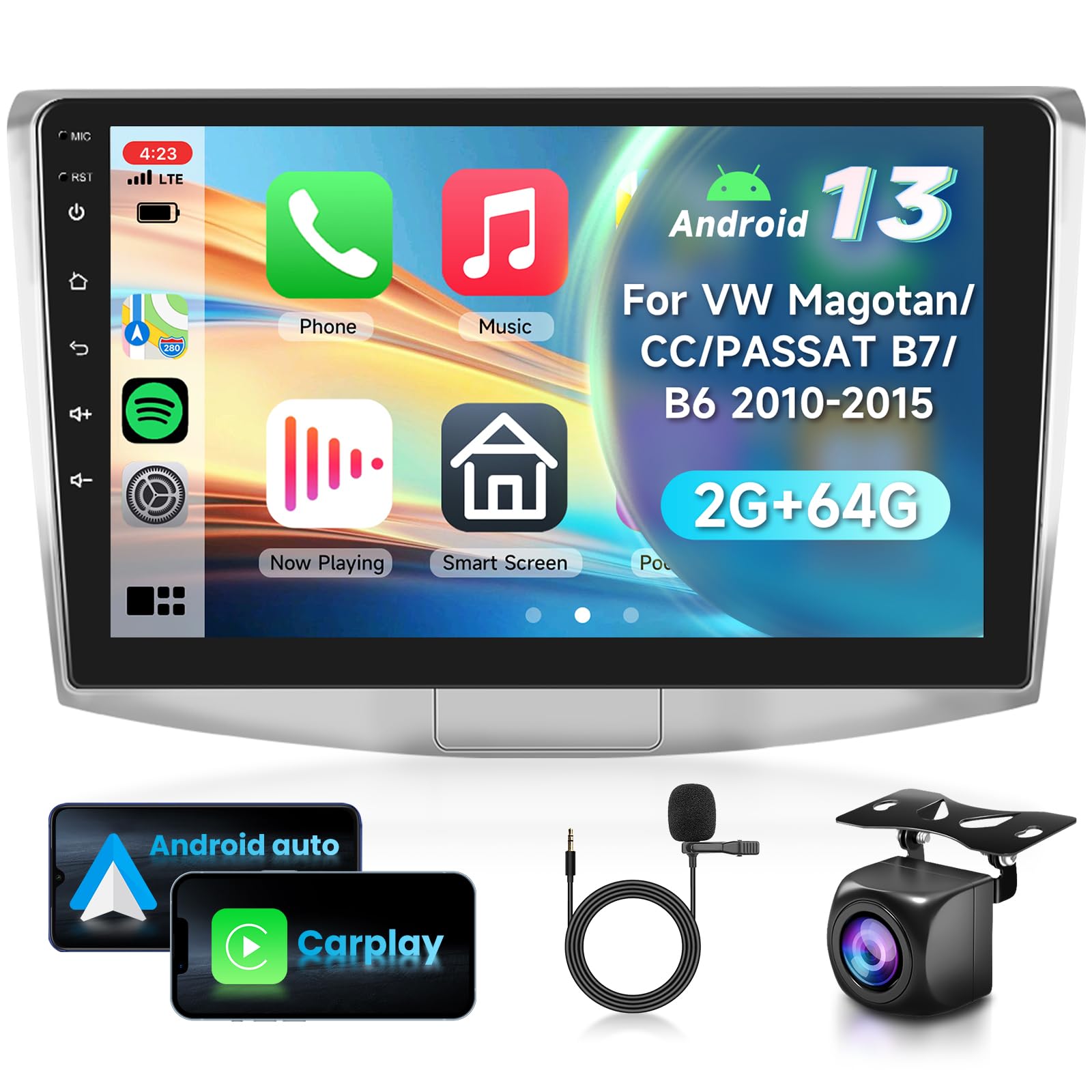 Autoradio per VW Magotan/CC/Passat B7/B6 con Carplay 9 Pollici