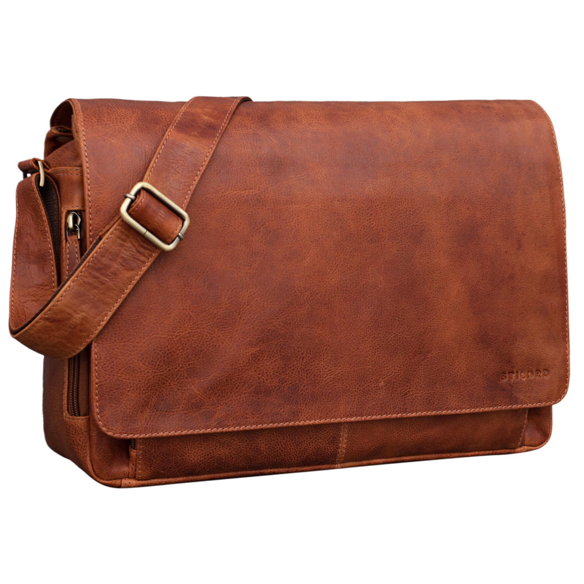 STILORD 'Tom' Borsa Messenger Vintage in Vera Pelle