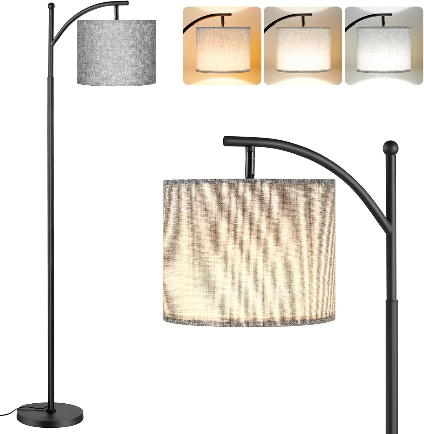 PreeOtti Lampada da Terra Moderna con 3 Temp. Colore - immagine 8