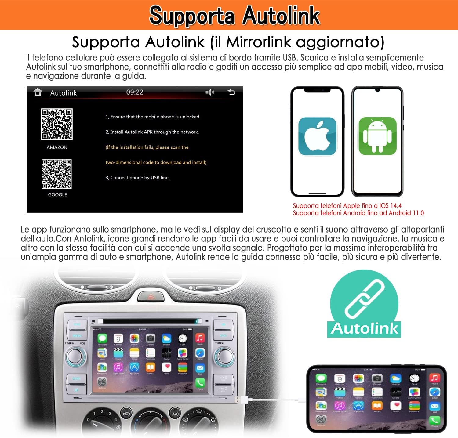 Autoradio Bluetooth 7 pollici 2 DIN GPS Navigation - immagine 3