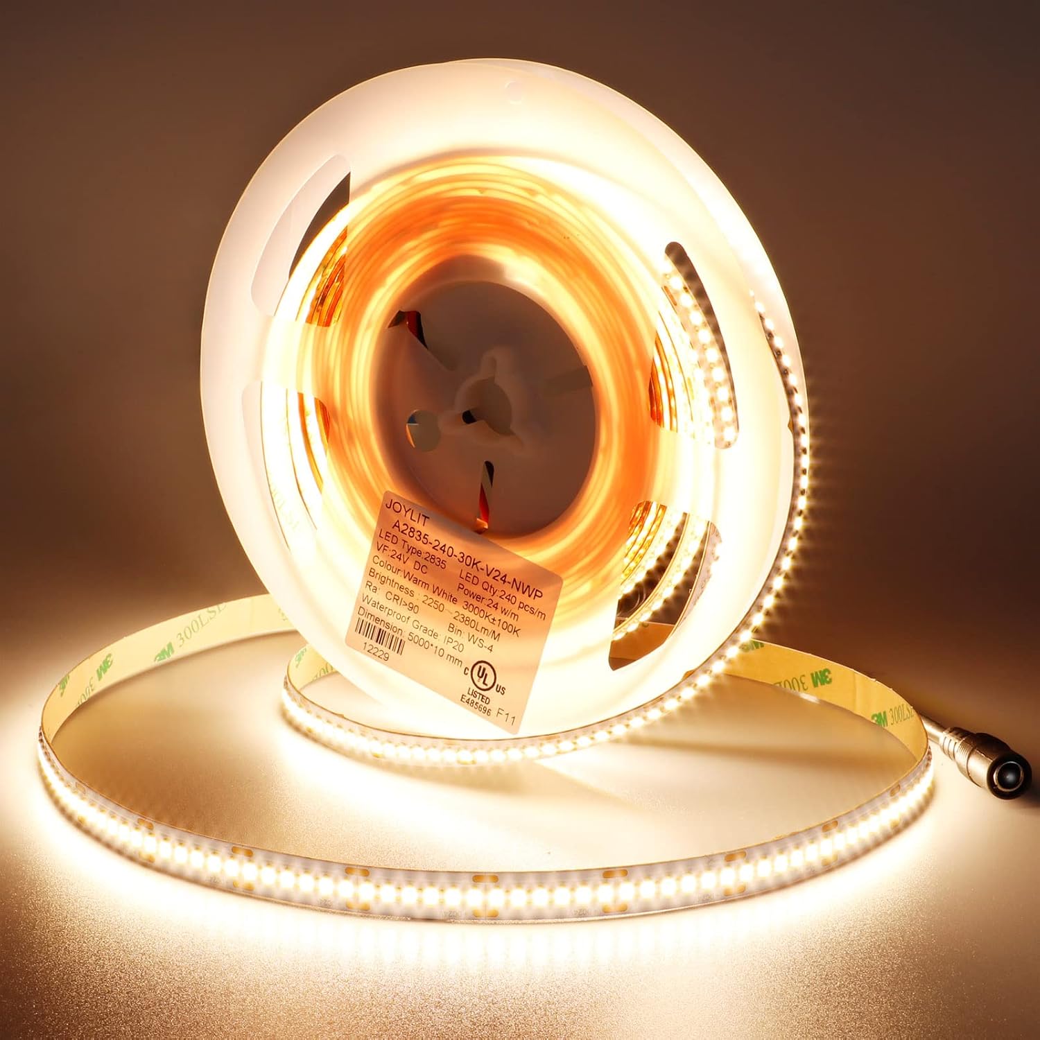 Joylit Striscia LED 24V 5M Bianco Caldo 3000K - immagine 1