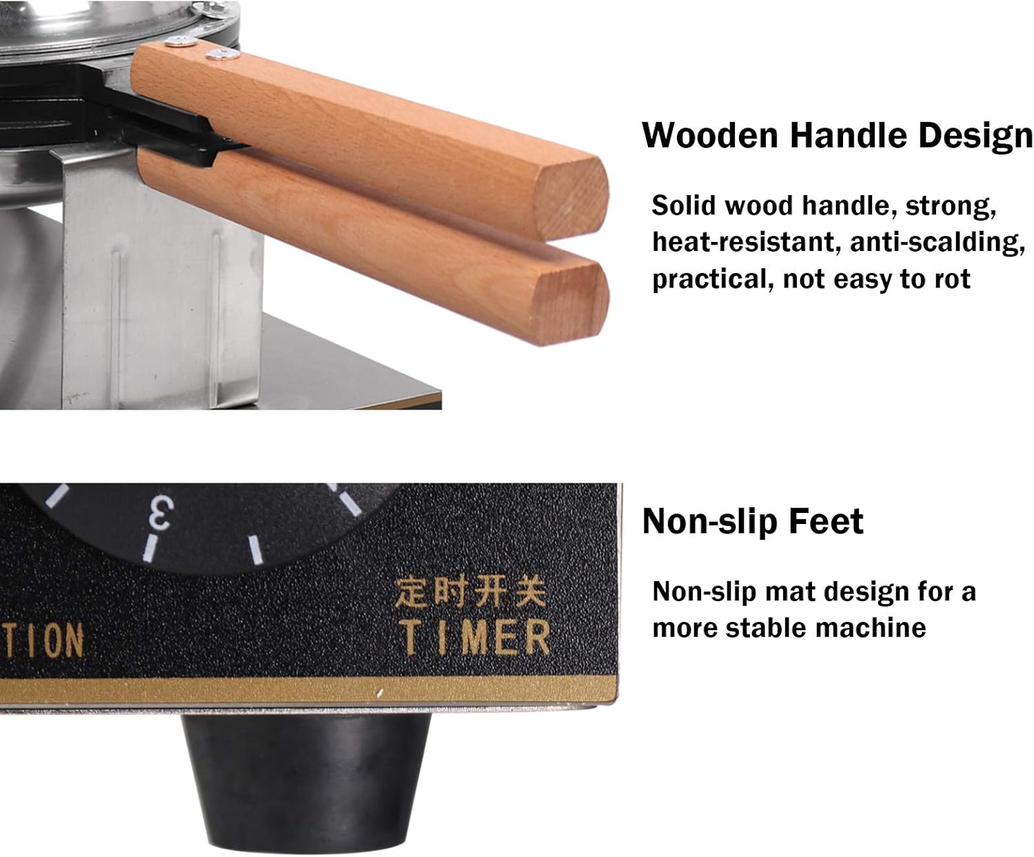 Fayelong Waffle Maker Elettrico Professionale 1400W - immagine 6