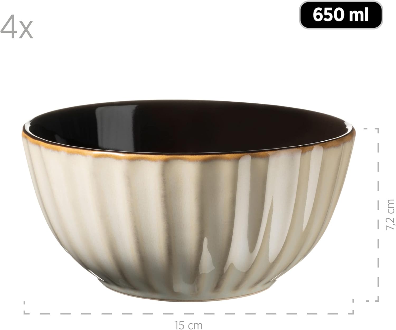 Mäser Confino - Set Stoviglie per 4 Persone, Beige - immagine 4