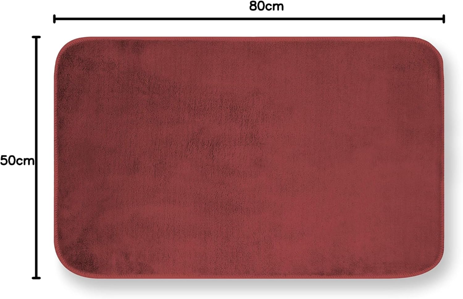 Gemitex MERLINO Tappeto ULTRASSORBENTE 50x80, Bordeaux - immagine 3