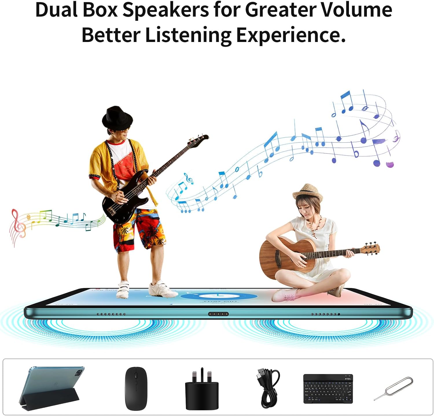 Pritom Tablet Android 13 10 Pollici 8GB/128GB, Teal - immagine 4