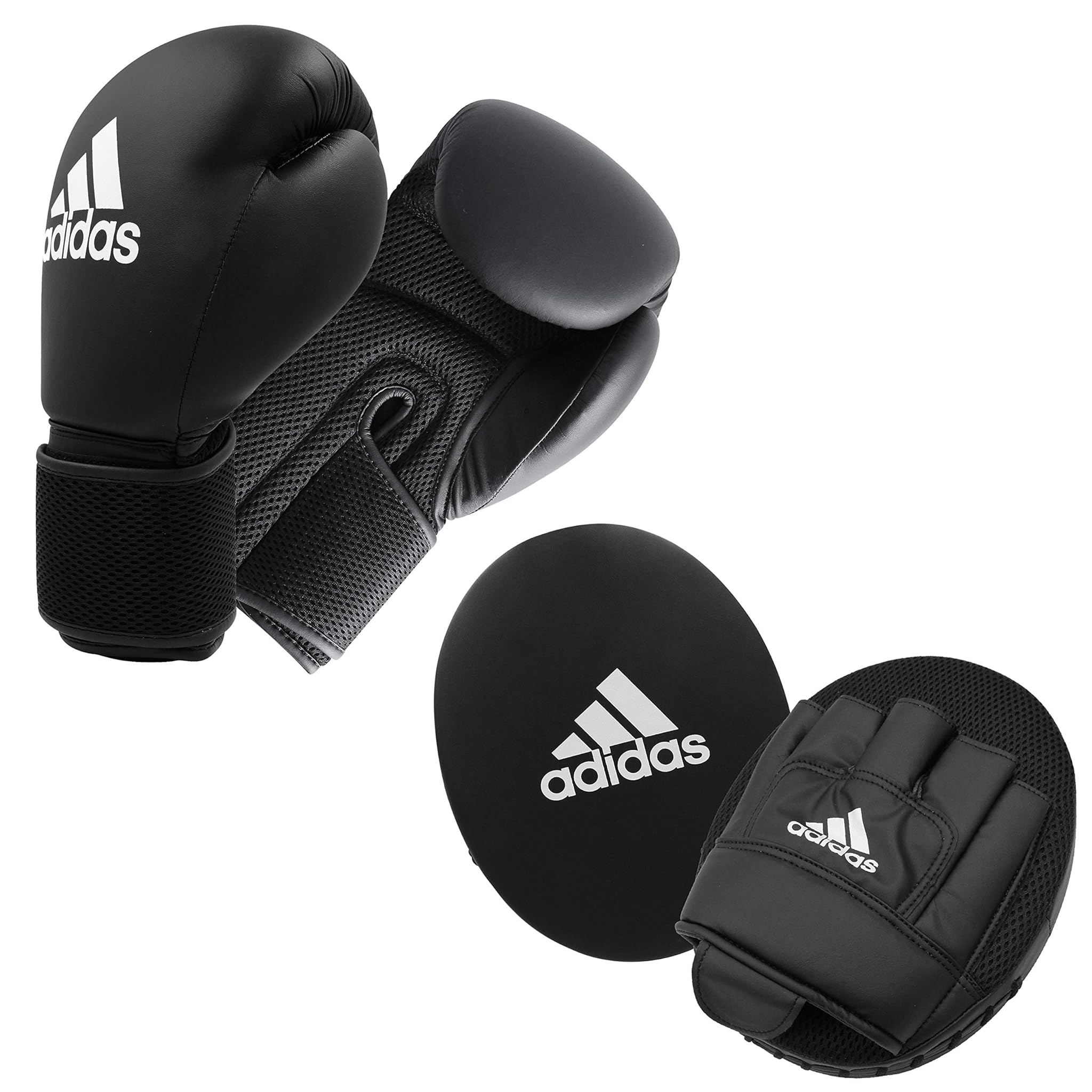 adidas Unisex – Adulto Voksen boksning sæt 2 Pratzen Set, Nero, Adulto EU