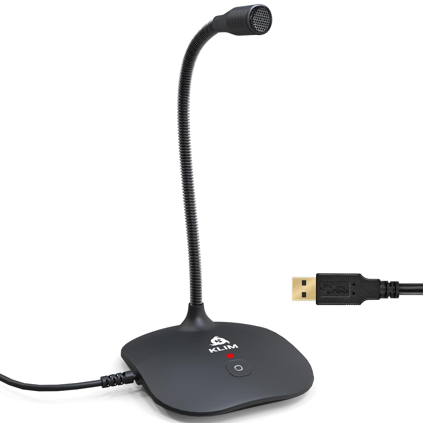 Klim Talk – Microfono USB PC Omnidirezionale, Nero