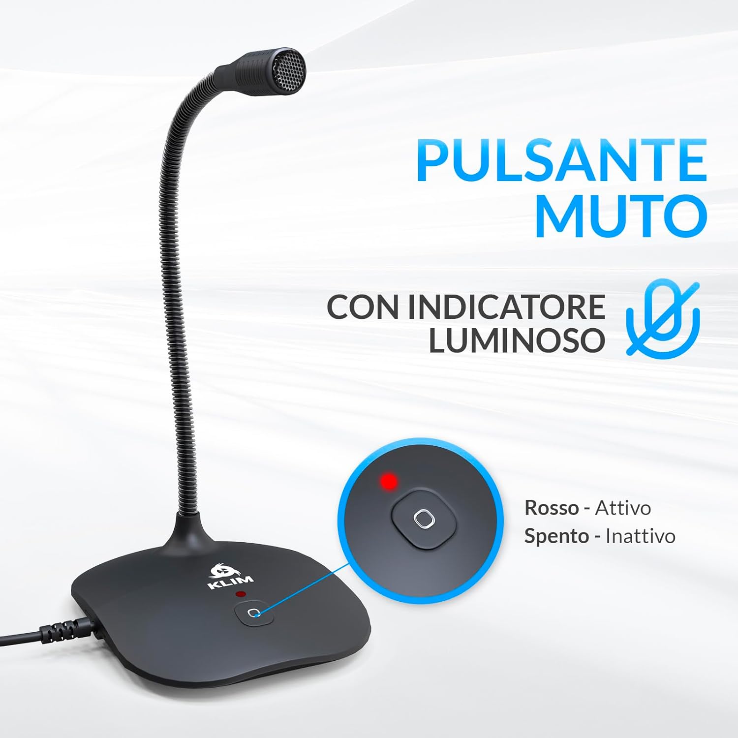 Klim Talk – Microfono USB PC Omnidirezionale, Nero - immagine 4