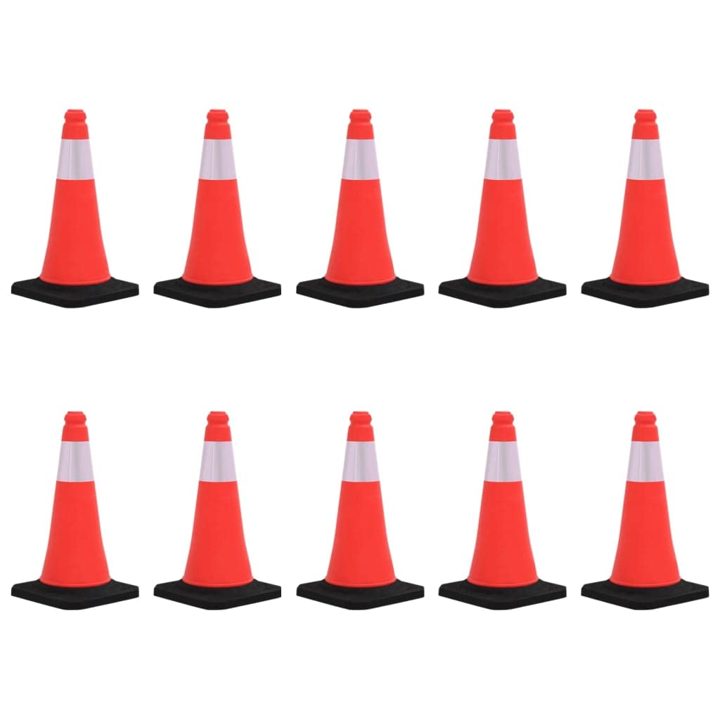 vidaXL Coni Spartitraffico Riflettenti con Basi Pesanti 10 pz 50 cm
