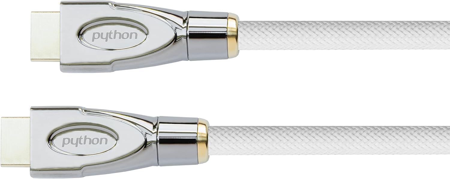 Python Cavo HDMI Alta Velocità con Ethernet 4K2K 20m, Bianco - immagine 1