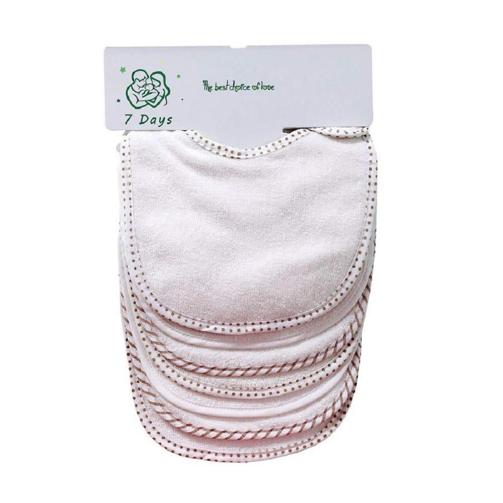 Set di 7 Bavaglini Morbidi Doppio Strato