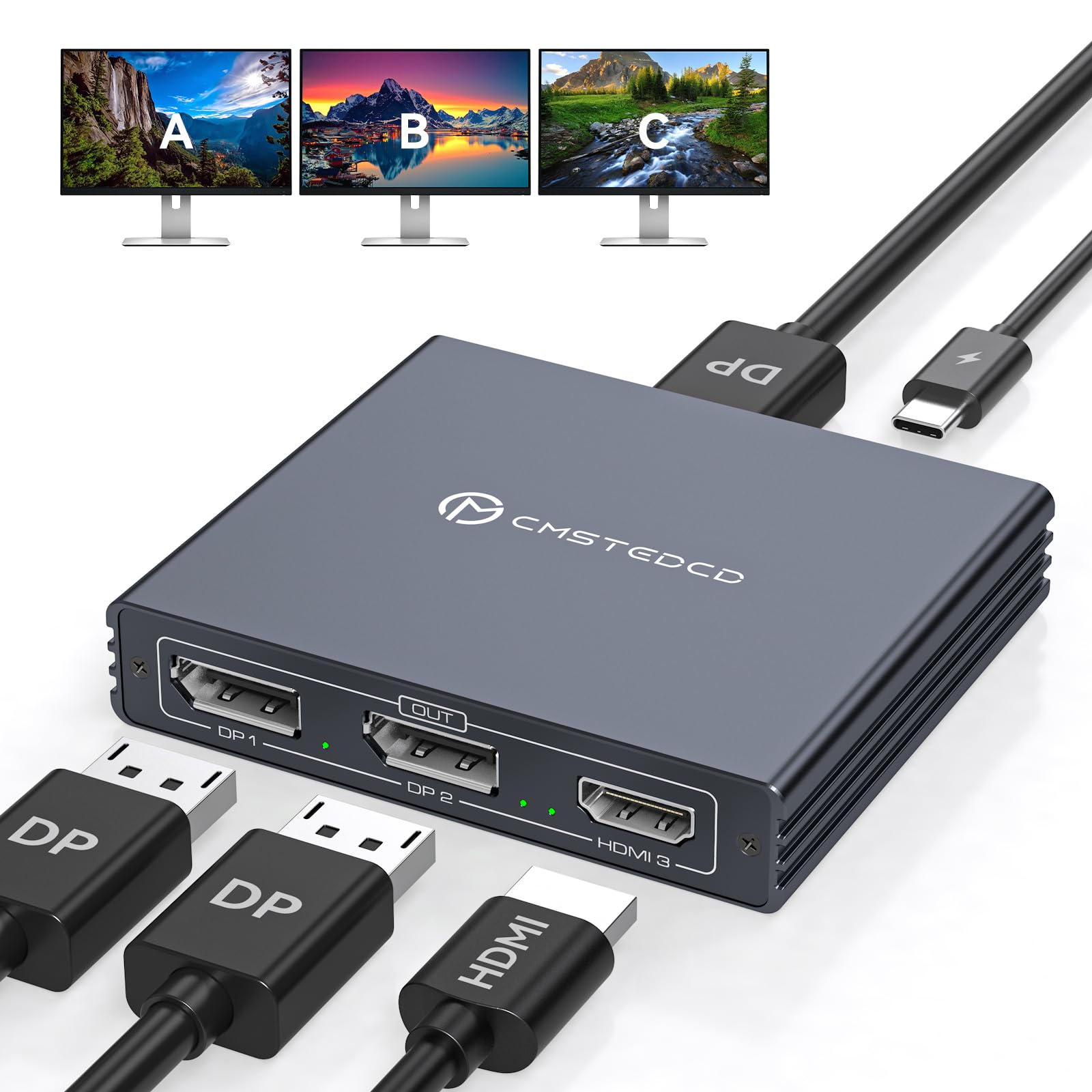 Vedindust Splitter DisplayPort 1 in 3 out DP a HDMI e DP
