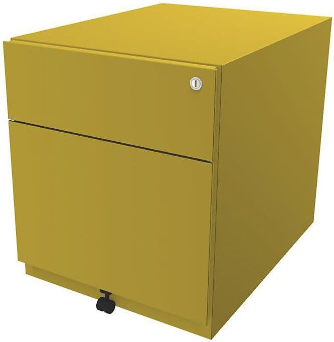 Bisley Cassettiera con Rotelle Note 1 Cassetto HR, Zinco Giallo