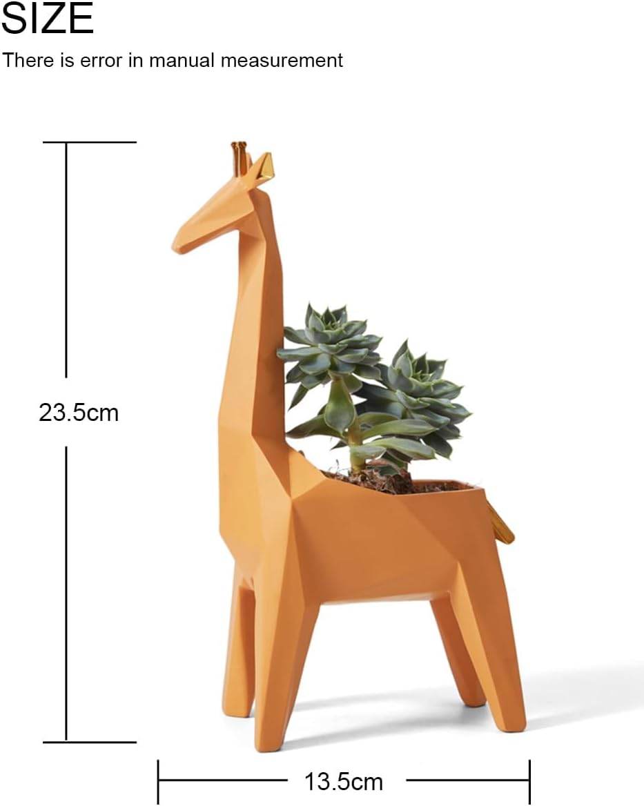Amoy-Art Vaso di Fiori Giraffa Statuetta 23cm - immagine 2