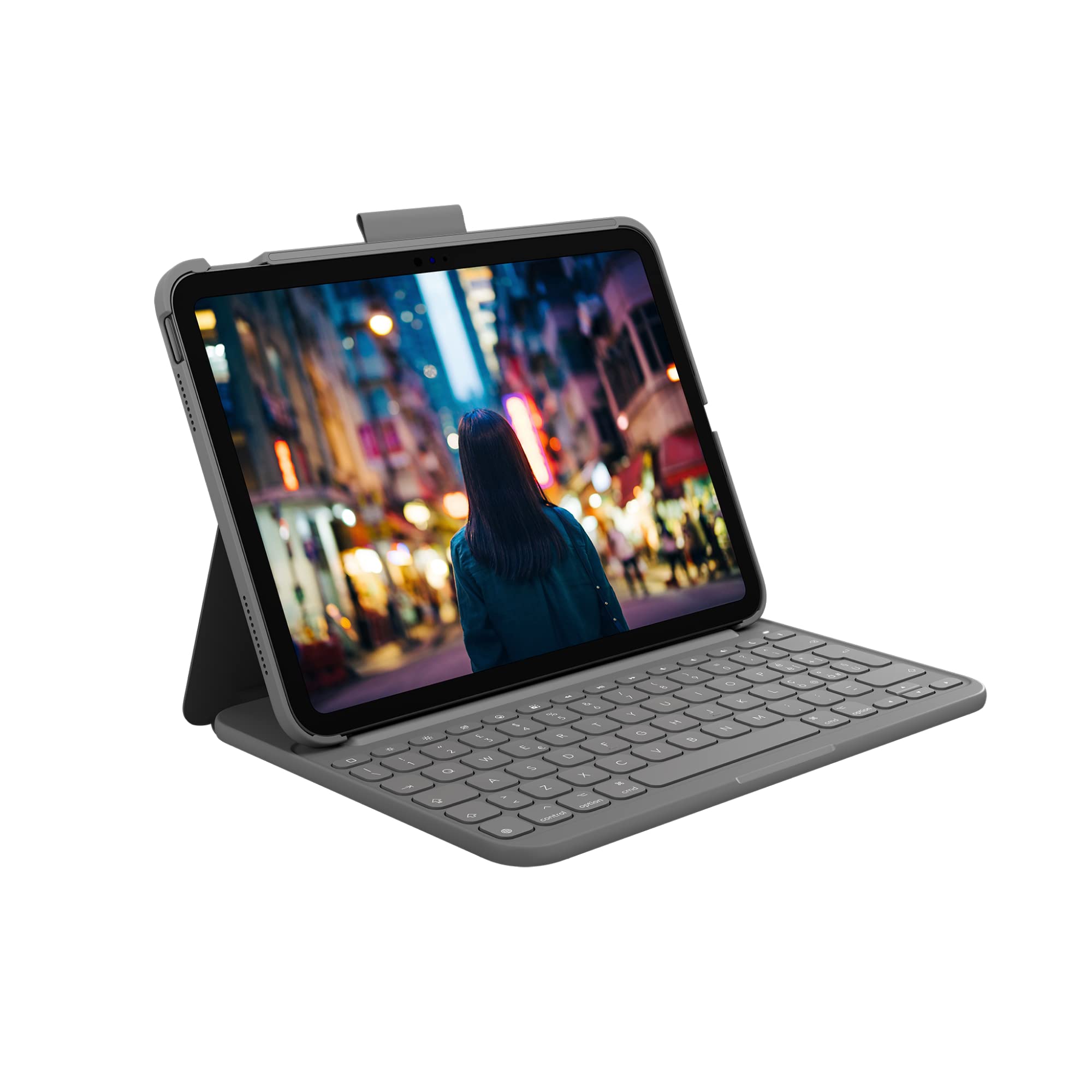 Logitech Slim Folio - Custodia con Tastiera per iPad (10a Gen)