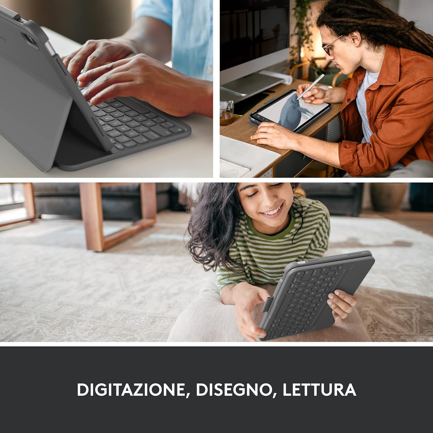 Logitech Slim Folio - Custodia con Tastiera per iPad (10a Gen) - immagine 7
