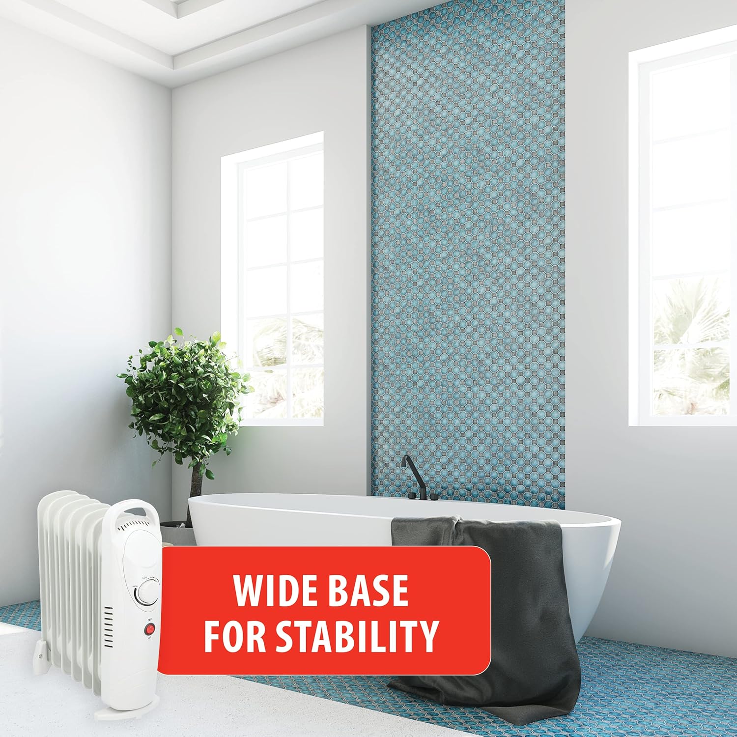 Alpina Radiatore a Olio 850W 7 Elementi, Bianco - immagine 7